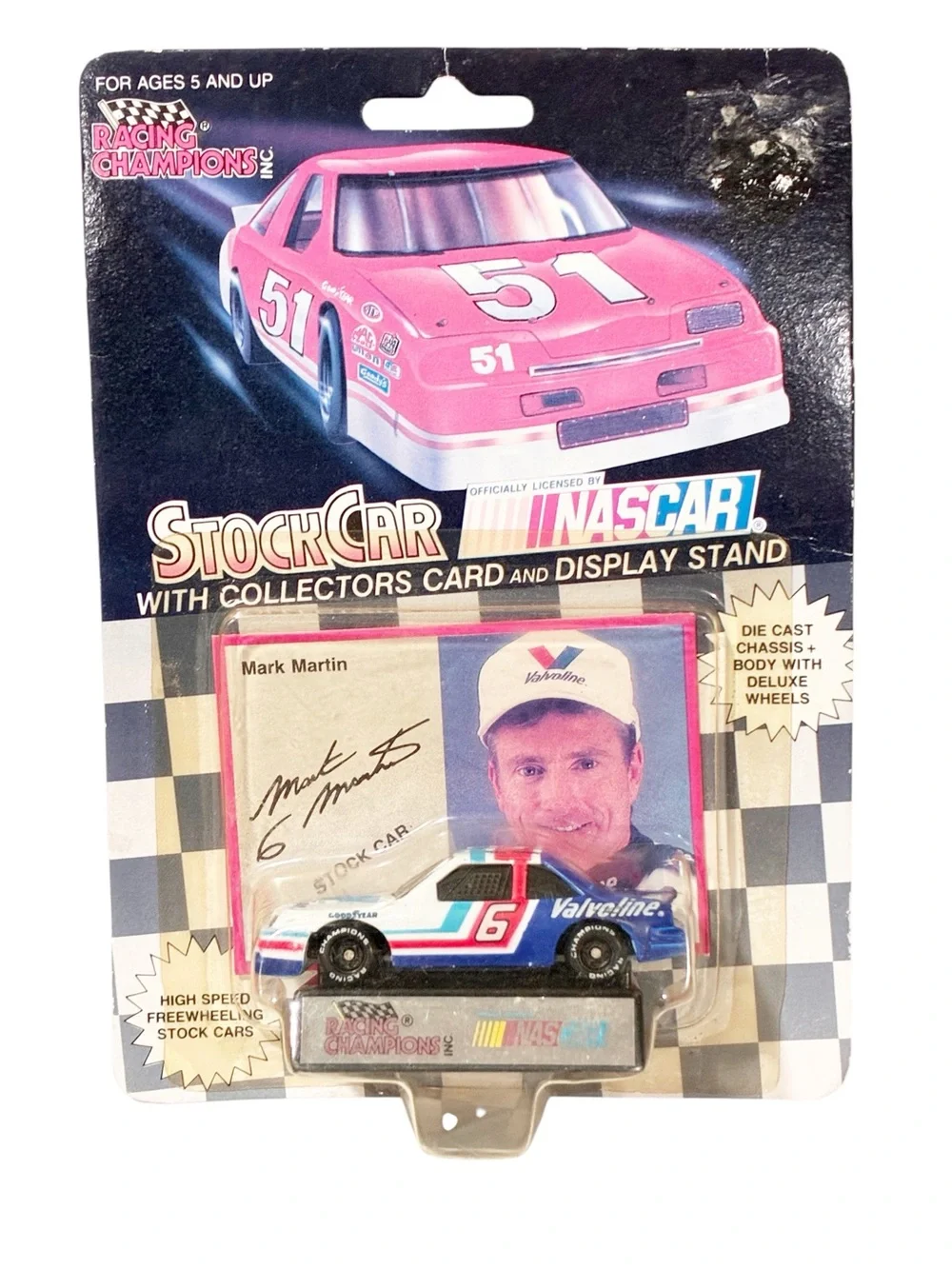VTG Mark Martin Racing Champions Diecast Collectible Car 1991 Valvoline #6 New